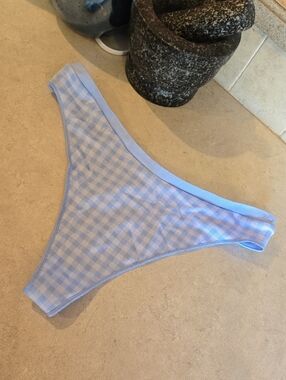 PINK - Checkered Thong Panty